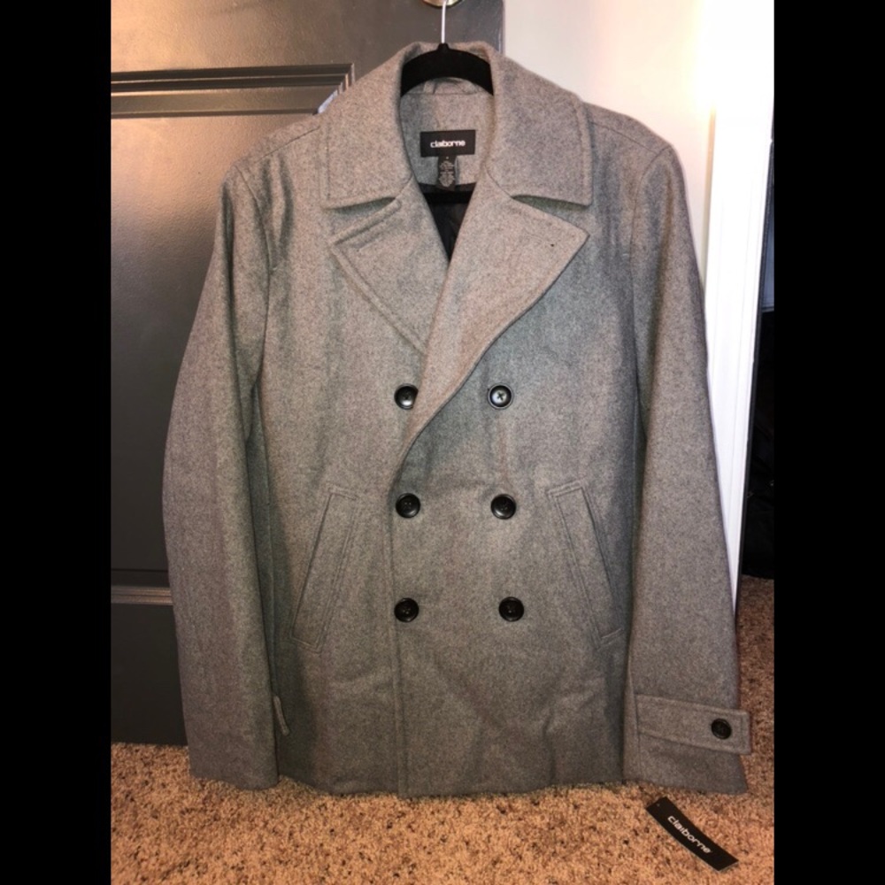 Claiborne Wool Blend Peacoat